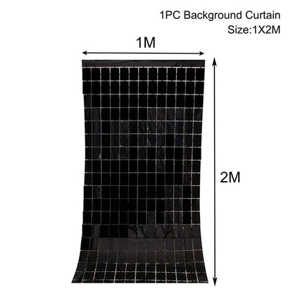 Gold Glitter Happy Birthday Party Backdrop For Photo Black  Happy Birthday Adult Theme Party Decoration Supplies DIY Backdrops
