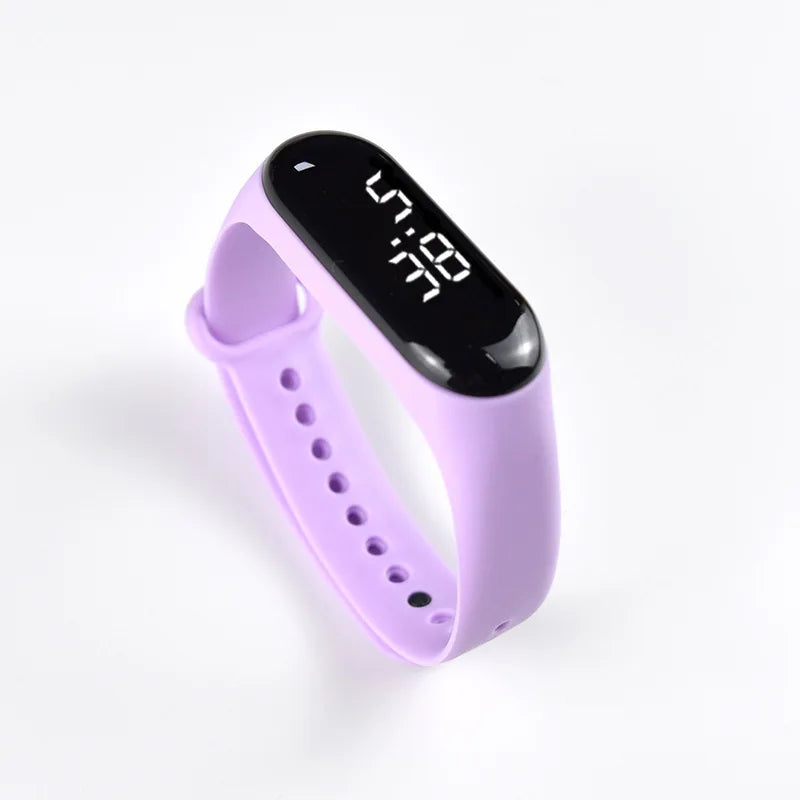 Kids Touch LED Waterproof Digital Watch for Girls – Silicone Sports Bracelet, Shock Resistant, Backlight