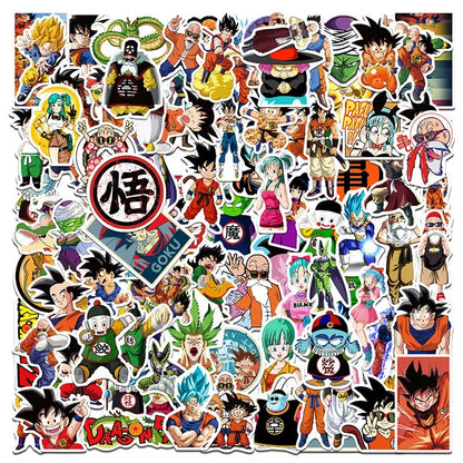 50/100/200Pcs Anime Dragon Ball Stickers for Kids Graffiti Skateboard Laptop Water Bottle Motorcycle Cartoon Sticker Toy Decals