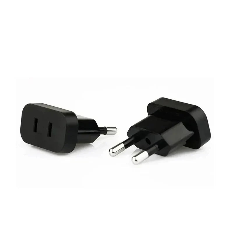 1 Pcs 4.8mm Power Plug Adapter US To EU Euro Europe Plug Power Plug Converter Travel Adapter Power Converter Outlet
