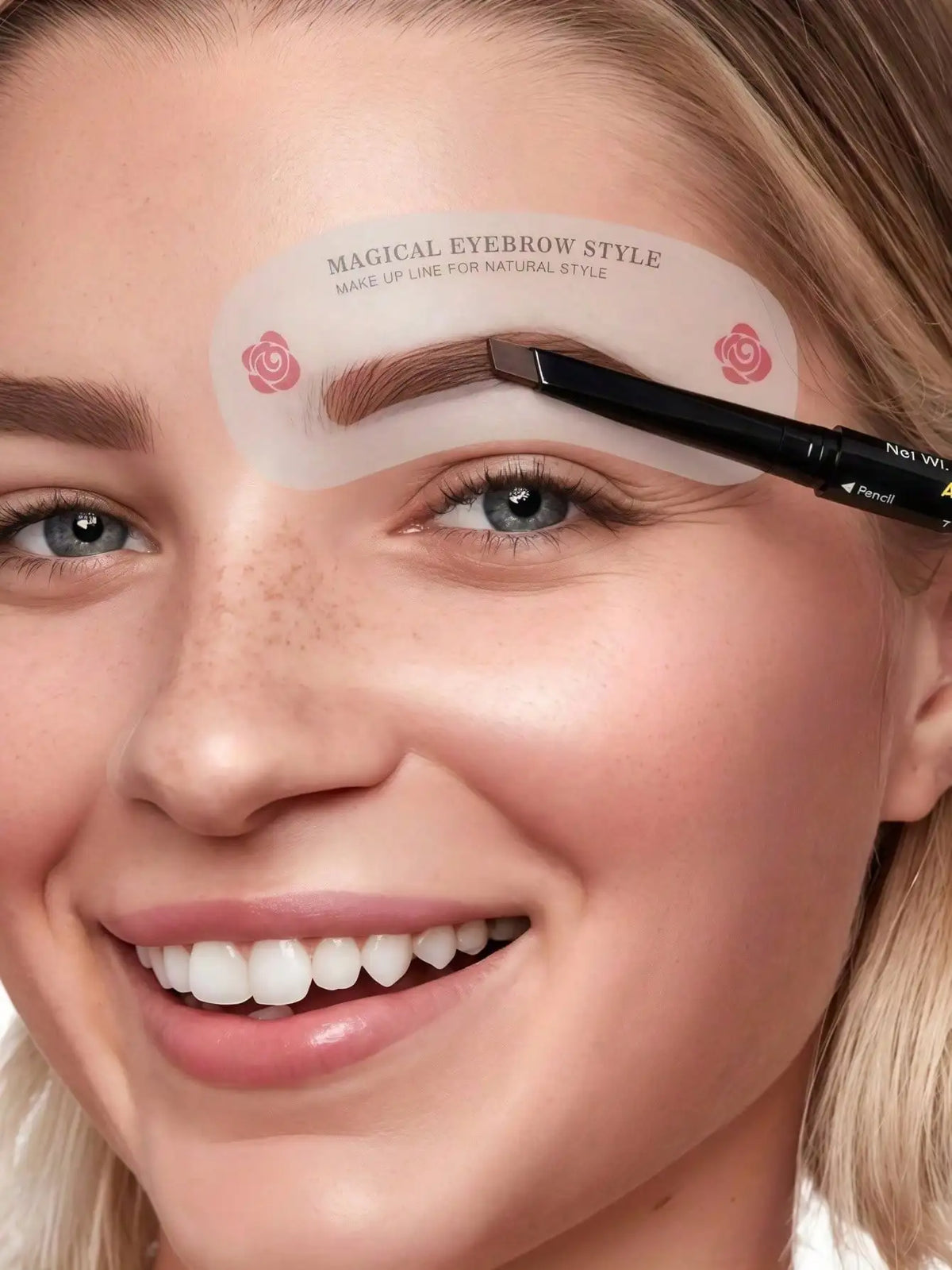 24-Style Eyebrow Shaping Stencil Kit - Reusable Rubber Stencils for Perfect Brows, Beginner-Friendly Makeup Tool for Women