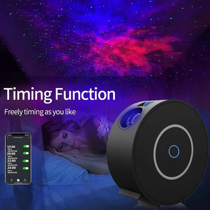 Smart LED Starry Sky Projector - WiFi 3D Galaxy Night Light with App & Voice Control, Timer