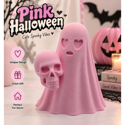 Pink Halloween Ghost Figurine - 7 Styles