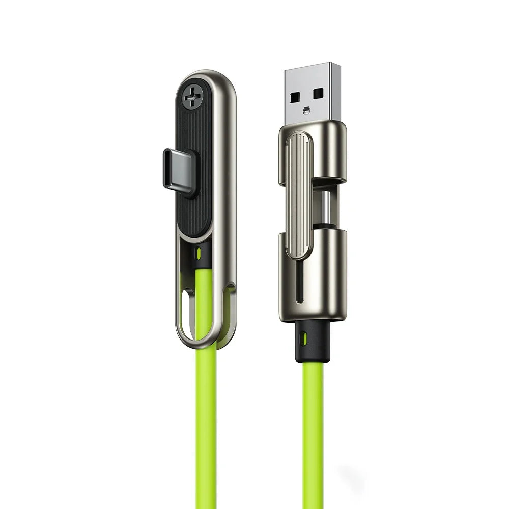 Portable Type C 240W Fast Charging Cable Phone Tablet Foldable Holder 2 In 1 Charging Cable Folding Bracket Earphone Data Wire