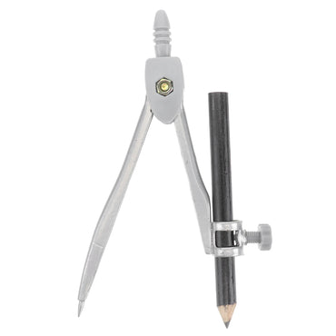 Precision Metal Drafting Compass with Pencil & Case – Geometry Drawing Tool for Students & Artists
