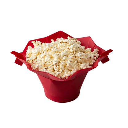 Foldable Silicone Microwave Popcorn Bowl – Heat-Resistant, Dishwasher Safe DIY Popcorn Maker