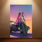 GTA 6 Poster Grand Theft Auto VI Game Poster Canvas Wall Art Painting Game Room Wall Decor Bedroom Wall Art Sticker Home Decor