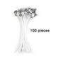 Pre-Waxed Pure Cotton Candle Wicks — 50/100 Pack, Smokeless DIY Candle Wicks, Multiple Lengths 2.6–20 cm (1.0–7.9 in)