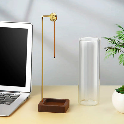 Glass Incense Holder Anti-Ash Flying Incense Stick Holder with Glass Ash Catcher Incense Burner for Yoga Home Decor