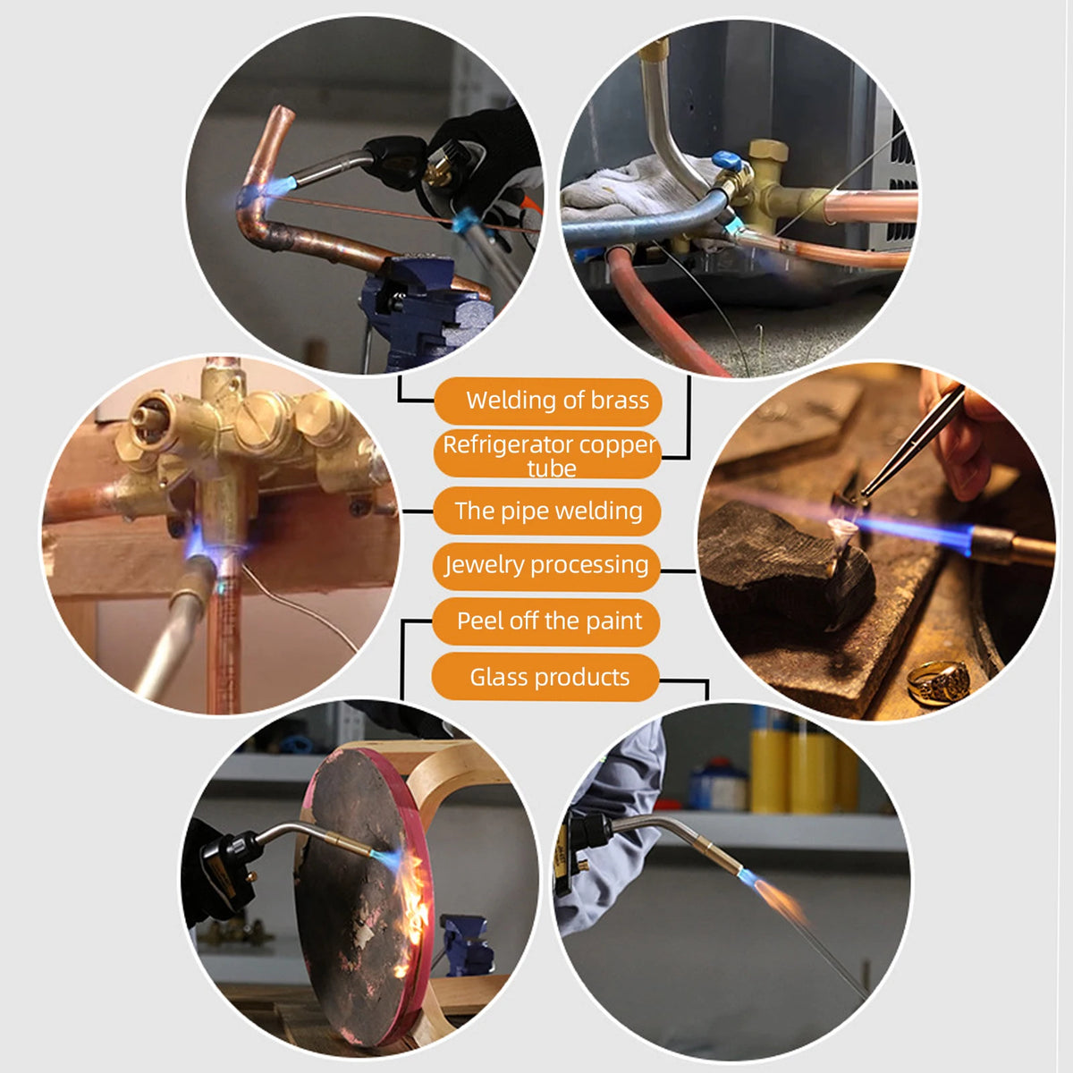 MAPP/Propane Welding Torch with 1.5m Hose - Self-Ignition, Adjustable Flame