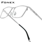 FONEX Titanium Square Glasses – Ultralight Men’s High-End Eyewear