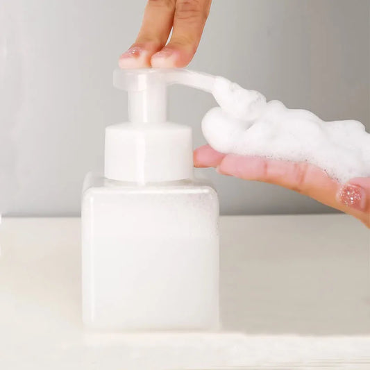Foaming Pump Bottle Dispenser - 250 ml (8.5 fl oz) & 450 ml (15.2 fl oz), Portable Foam Soap Dispenser for Travel & Bathroom, Pack of 1-4