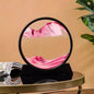 3D Moving Sand Art Picture - Round Glass Deep Sea Sandscape Hourglass for Home & Office Decor