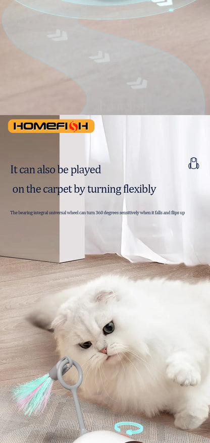 Interactive Remote Control Cat Toy Car – 2 Modes Automatic Moving Toy for Cats and Small Dogs, Kitten Training