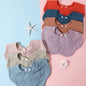 3-Pack Cotton Ruffle Bandana Baby Bibs, Infant & Toddler Burp Cloths Drool Saliva Towels, Solid Colors