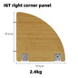 IGT Camping Table Bamboo Corner Board — Right/Left 2/3 Unit Outdoor Kitchen Accessory