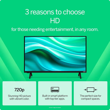 32-Inch HD 720p Smart LED TV with WiFi, Renewed for Quality