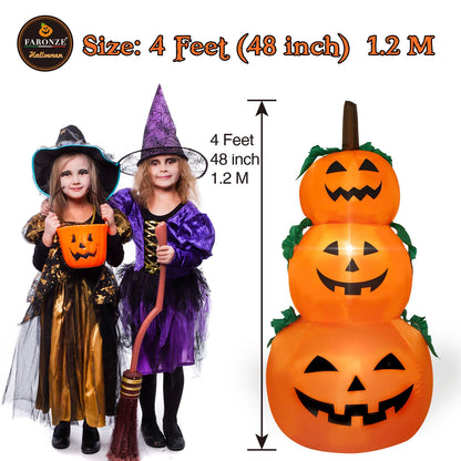 Inflatable Halloween Pumpkin Decoration - LED 4 ft Yard Display