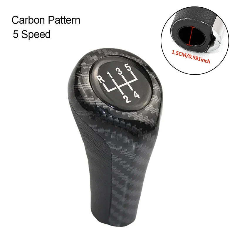 For BMW 1 3 5 6 Series E46 E53 E60 E61 E63 E65 E81 E82 E83 E87 E90 E91 E92 X1 X3 X5 Matt Chromed Gear Shift Knob 5 / 6 Speed
