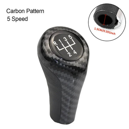 For BMW 1 3 5 6 Series E46 E53 E60 E61 E63 E65 E81 E82 E83 E87 E90 E91 E92 X1 X3 X5 Matt Chromed Gear Shift Knob 5 / 6 Speed