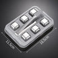 Stainless Steel Reusable Whiskey Stones - Quick-Freeze Ice Cubes with Storage Tray for Whiskey Wine Beer