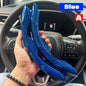 2-Pack Carbon Fiber Silicone Steering Wheel Covers 38 cm (15 in) Anti-Slip Universal Car Interior