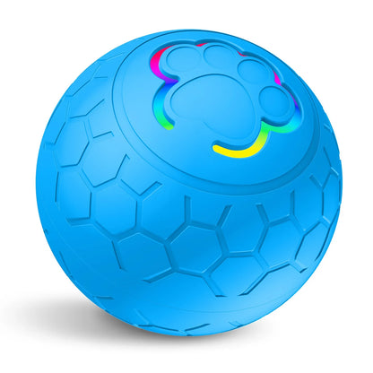 Interactive USB Rechargeable Dog & Cat Toy Ball, Automatic Bouncing Rolling LED Light, IP65 Waterproof