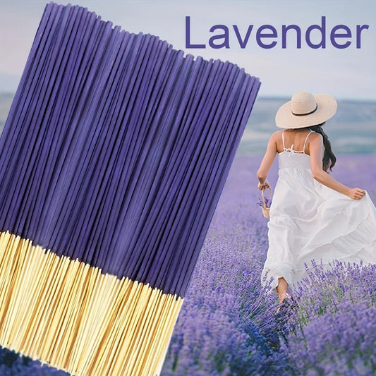 Lavender Aromatherapy Wooden Incense Sticks 8.66 in (22 cm) — Home, Spa & Hotel Fragrance, Therapeutic Scented Gift
