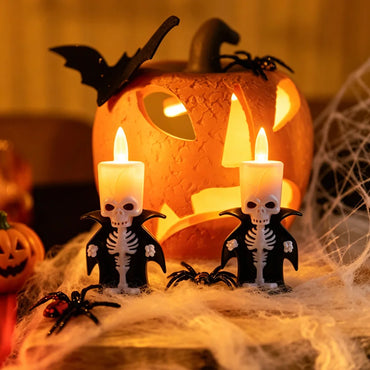 LED Ghost and Pumpkin Halloween Decoration Lamp, 1 or 2 Piece Set