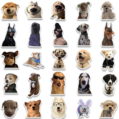 10/30/50/100pcs Cute Dog Cat MEME Funny Animals Stickers Kawaii Cartoon Decals Skateboard Notebook Luggage Phone Car Sticker Toy