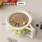 2-in-1 Double Layer Drain Basket Fruit Drainer Container with Foldable Handle Food Strainer Thickened Fruit Plate Easy to Clean