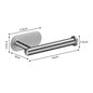 Self-Adhesive Stainless Steel Toilet Paper Holder Matte Black – No-Drill Wall Mount