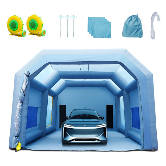 SucceBuy Inflatable Paint Booth with Blowers Inflatable Spray Booth Powerful Spray BoothCar Paint Tent Air Filter System