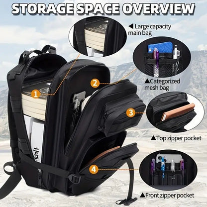 JSERYISGN 25L Tactical Hiking Backpack - Lightweight Daypack for Men & Women