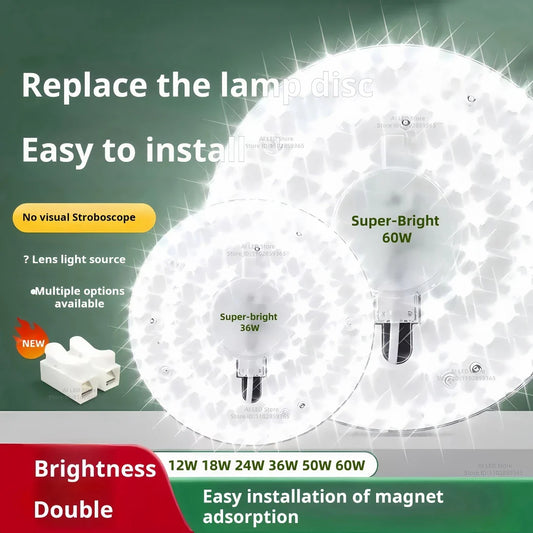 Round LED Panel Ceiling Light 12W–60W AC 220–240V Circular Flush Mount Lamp