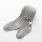 Baby Girls Cotton Mesh Tights with Bowknot - Infant & Toddler Pantyhose 0-4 Years
