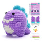 Fenrry Dinosaur Shape Doll Ornaments Hand Made Woven Crochet Wool Diy Crochet Knitted Material Bag Complete Set