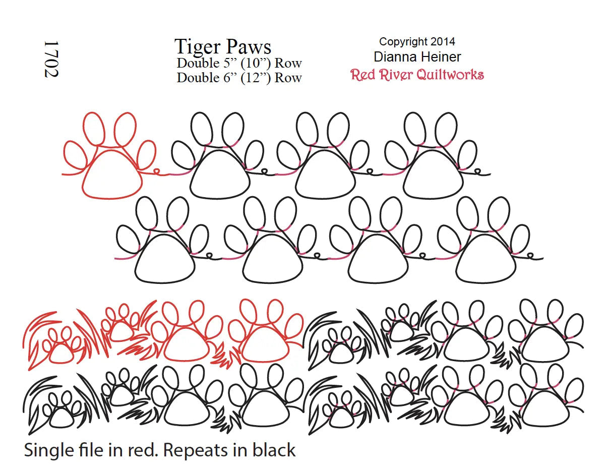 1702 Tiger Paws Combo Pantograph
