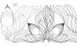 274 Triangle Fern Petals Pantograph by Linda V. Taylor