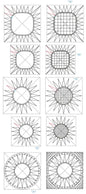 282 Heart and Pineapple Blocks B Pantograph by Linda V. Taylor