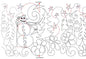 283 Snowmen #2 Pantograph by Linda V. Taylor