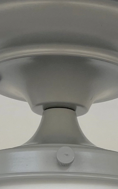 Modern Milk Glass GREY Ceiling Light Fixture of 8" Opal Glass Globe
