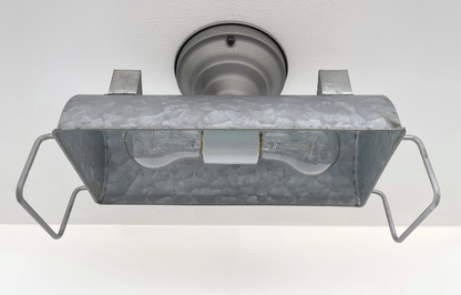 INDUSTRIAL GALVANIZED Ceiling Light Fixture