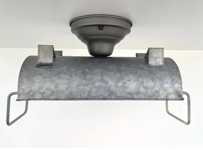 INDUSTRIAL GALVANIZED Ceiling Light Fixture