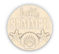 Unfinished Wood Seashell Hello Summer Door Sign Kit | Wood Craft Cutouts | 1/4" Thick |