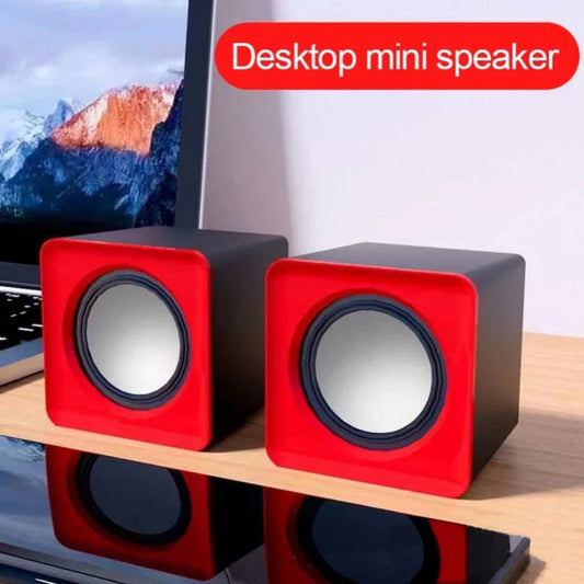 Mini USB Computer Speakers 2.0 Stereo - Portable PC Laptop Desktop Sound System, 3W x2