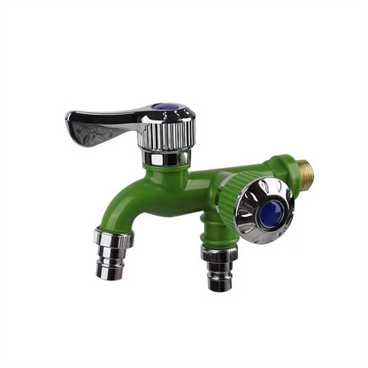 Multi-Function Splash-Proof Plastic Faucet — Wall-Mount Dual-Control Washing Machine & Kitchen Adapter