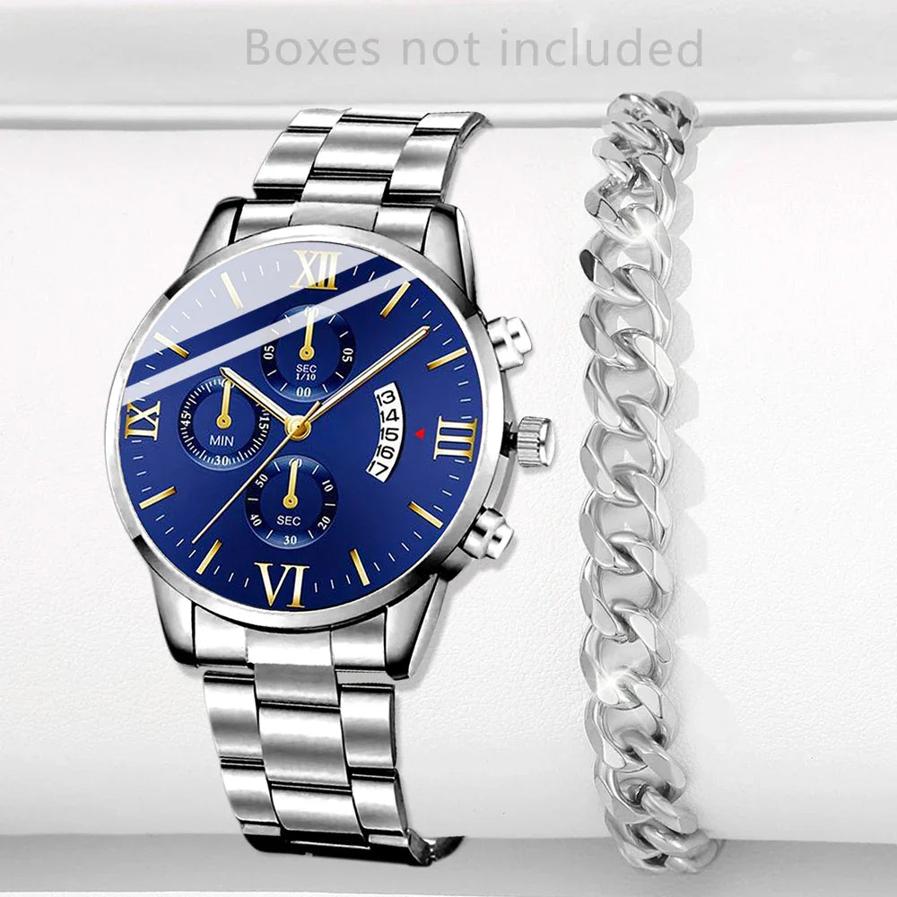 Women's Fashion Round Quartz Bracelet Watch - 41mm Numberless Dial, 220mm (8.66in) Band
