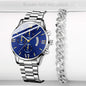 Women's Fashion Round Quartz Bracelet Watch - 41mm Numberless Dial, 220mm (8.66in) Band