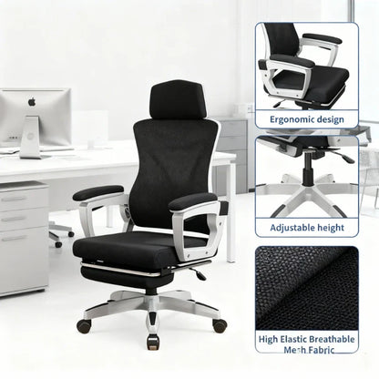 Student Study Chair Office Computer Desk SNU Lumbar Support Mesh Rolling Chair Executive Ergonomic Chair Furgle Office Furniture